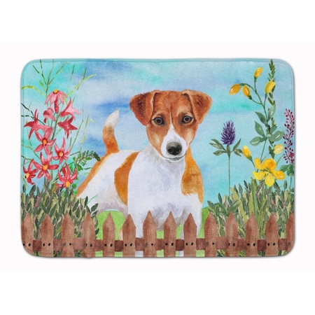 Carolines Treasures Jack Russell Terrier Spring Machine Washable Memory Foam Mat CK1251RUG